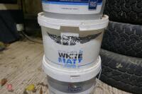 5 X WHITE MATT PAINT - 5