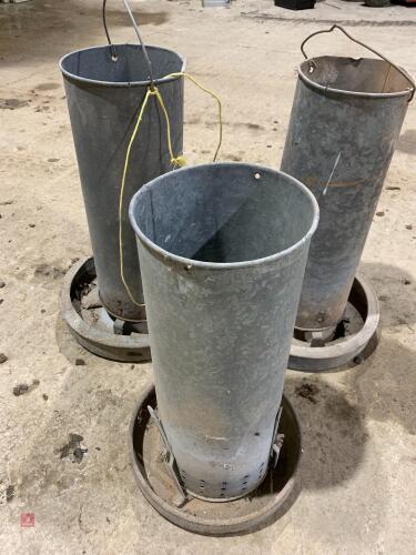 3 LARGE POULTRY FEEDERS