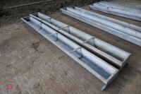 2 9' GALVANISED GROUND FEED TROUGHS