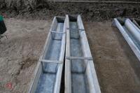 2 9' GALVANISED GROUND FEED TROUGHS - 2