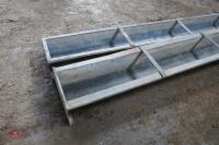 2 9' GALVANISED GROUND FEED TROUGHS - 4