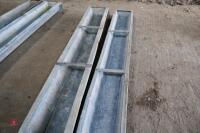 2 9' GALVANISED GROUND FEED TROUGHS - 8