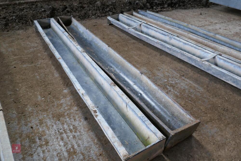 2 9' GALVANISED GROUND FEED TROUGHS