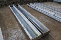 2 9' GALVANISED GROUND FEED TROUGHS