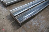 2 9' GALVANISED GROUND FEED TROUGHS - 2