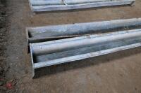 2 9' GALVANISED GROUND FEED TROUGHS - 5