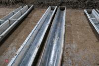 2 9' GALVANISED GROUND FEED TROUGHS - 9