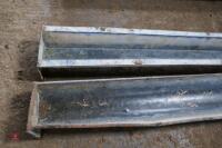 2 9' GALVANISED GROUND FEED TROUGHS - 10