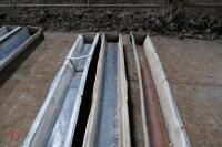 3 9' GALVANISED GROUND FEED TROUGHS - 2