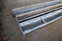 3 9' GALVANISED GROUND FEED TROUGHS - 5