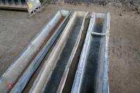 3 9' GALVANISED GROUND FEED TROUGHS - 6