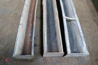 3 9' GALVANISED GROUND FEED TROUGHS - 7