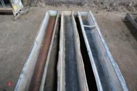 3 9' GALVANISED GROUND FEED TROUGHS - 8