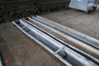 3 9' GALVANISED GROUND FEED TROUGHS - 9