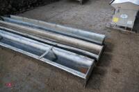 3 9' GALVANISED GROUND FEED TROUGHS - 10