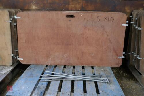 10 SHEARWELL 5' WOODEN LAMBING PENS