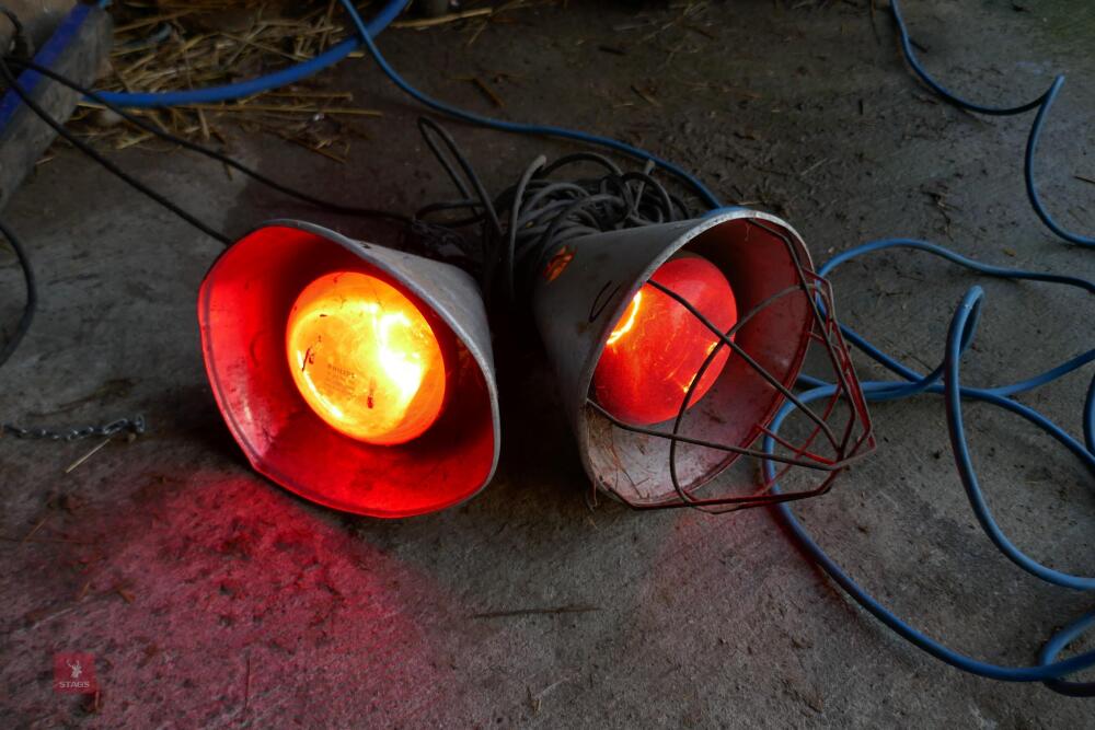 2 INFRA RED HEAT LAMPS