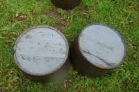 2 HALF OAK WHISKEY BARRELS - 4