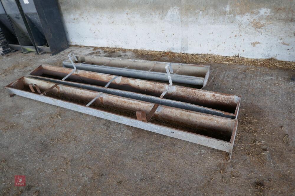 3 GALVANISED FEED TROUGHS