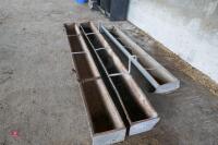 3 GALVANISED FEED TROUGHS - 10