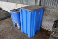 2 PAXTON PLASTIC WASH TROUGHS - 8