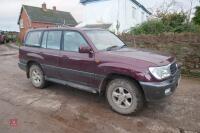 2003 TOYOTA 4X4 LAND CRUISER