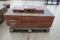 PALLET OF 65 RED CONCRETE PAVING SLABS