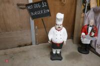 ORNAMENTAL CHEF WITH SIGN - 3