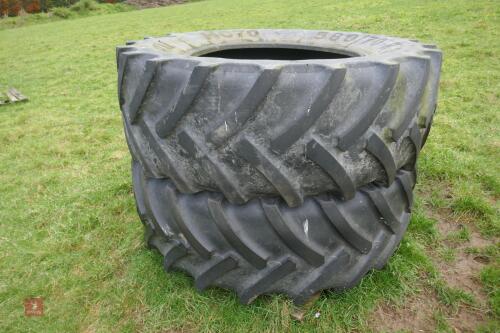 PAIR OF 580/70 R38 REAR TYRES