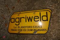 2 AGRIWELD TIN SIGNS