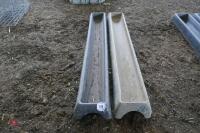 2 8' PLASTIC GROUND FEED TROUGHS - 6