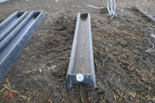 2 X 8' PLASTIC GROUND FEED TROUGHS