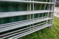 4 BATEMAN 10' GALVANISED CATTLE HURDLES - 5