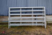 4 BATEMAN 10' GALVANISED CATTLE HURDLES - 2