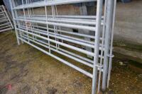 4 BATEMAN 10' GALVANISED CATTLE HURDLES - 5