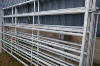 4 BATEMAN 10' GALVANISED CATTLE HURDLES - 8