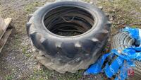 2 TYRES FILLED WITH WIRE ROPE - 2