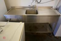 STAINLESS STEEL DOUBLE SINK UNIT