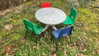 CHILDRENS TABLE & 4 CHAIRS - 3