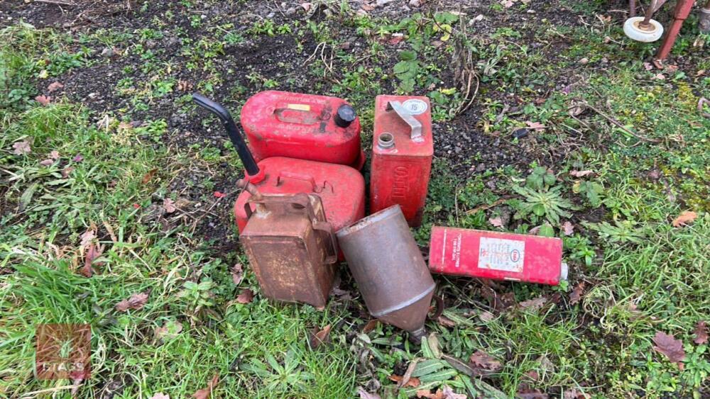 7 FUEL CANS (LID OF 1 IN OFFICE)