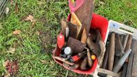 BOX OF HAND TOOLS &BOX SHARPENING STONES - 3