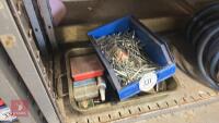 BOX OF NAILS, SCREWS AND TOOLS - 2