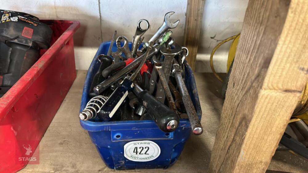 QTY OF SPANNERS + HAND TOOLS