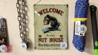 NUT HOUSE SIGN