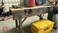 LARGE WOODEN WORK BENCH - 5