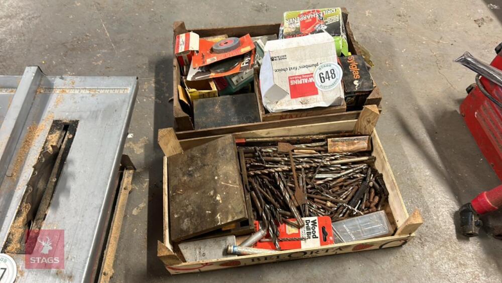 LARGE QTY DRILL BITS + SPARES