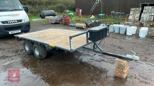 STAINES 9' TWIN AXLE FLAT BED TRAILER