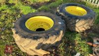 PAIR 600/65 R28 WHEEL & TYERS - 2