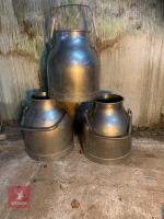 3 STAINLESS STEEL BUCKETS