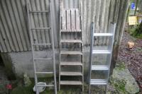 2 STEP LADDERS & LODT LADDER